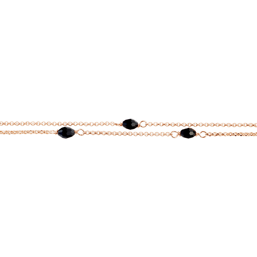 Bracelet Diamantine Argent Rose Pierre De Synthese