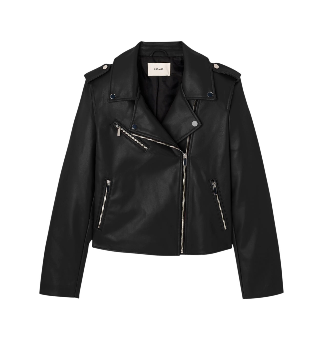Blouson en simili cuir Femme - Noir