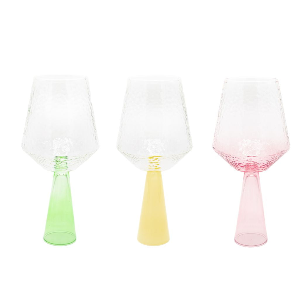 BrÃ»t Homeware, Wijnglas Claude, roze, set van 2