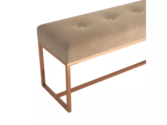 Banc Beige 110x36x45 Velours