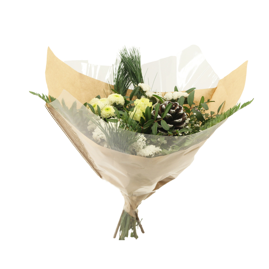 Bouquet de fleurs ‘’Prix malin’’ blanc