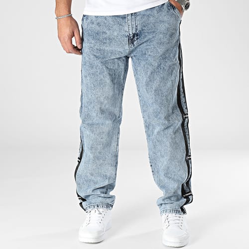 Jean A Bandes Bleu Denim