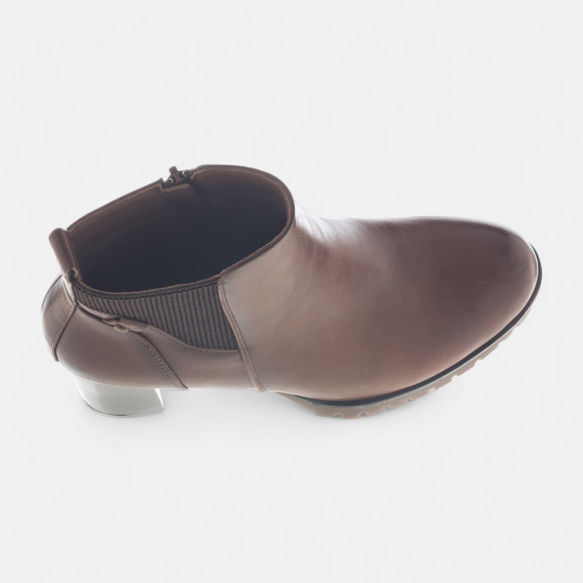 Boots à talon Femme cognac