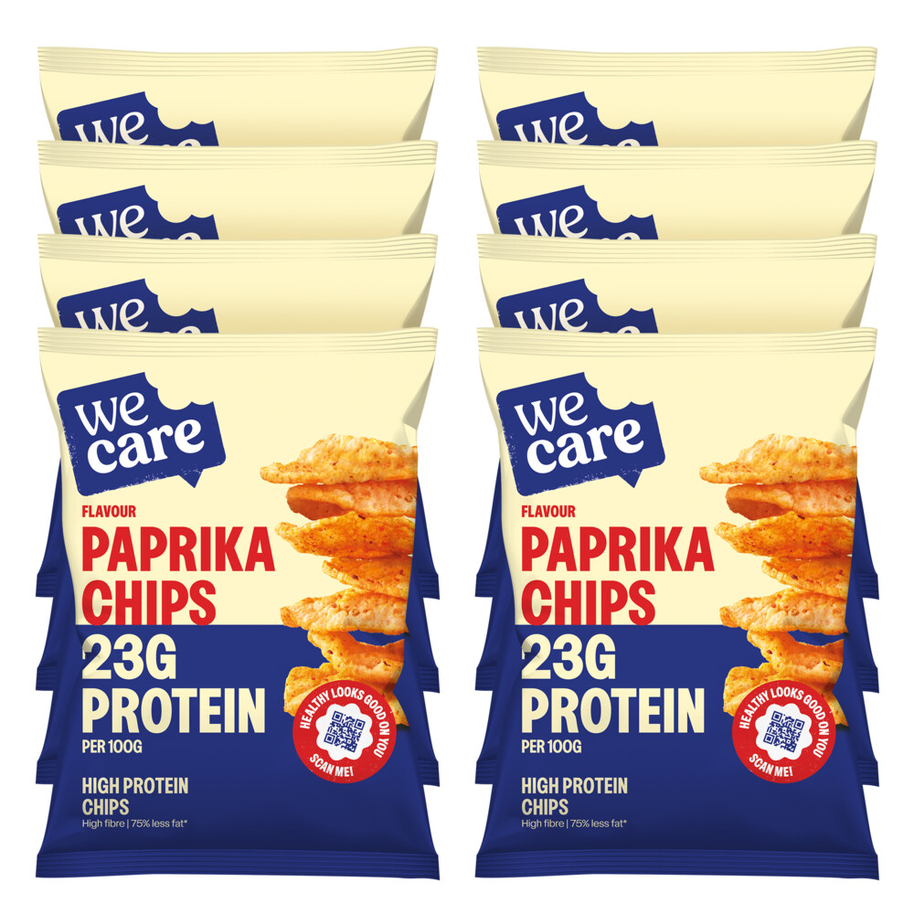 8x WeCare High Protein Chips Paprika25 gr