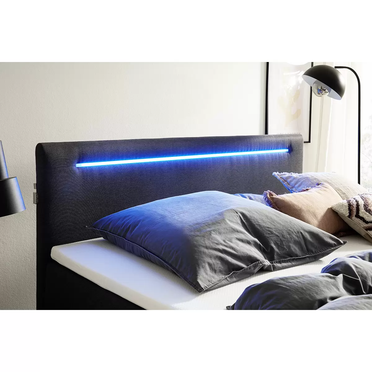 Boxspringbett Las Vegas II 180x200 Anthrazit