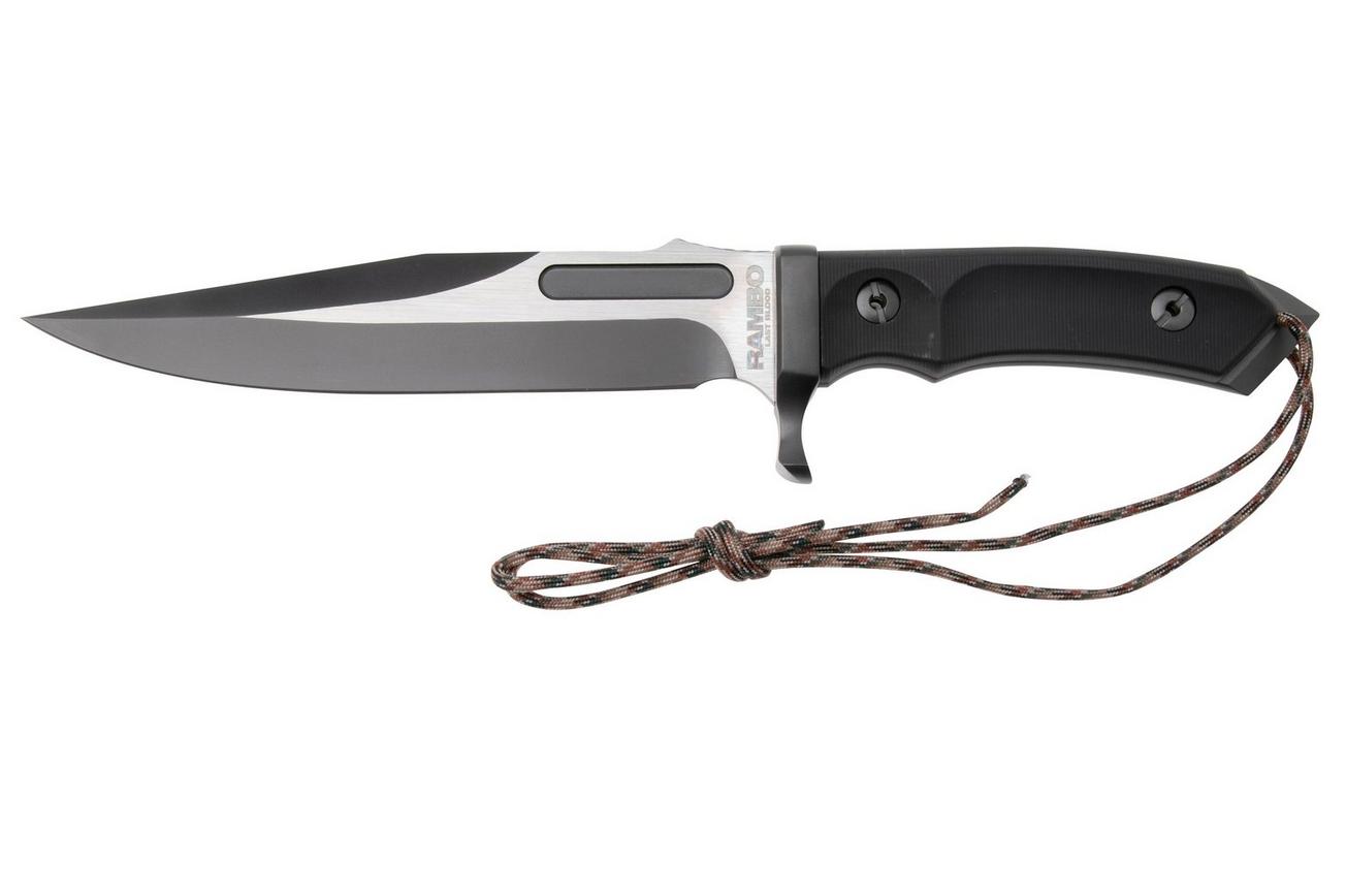 Rambo Last Blood 9416 Bowie Two Tone 3Cr13, Black Polymer Handle, vaststaand mes, Dietmar Pohl design