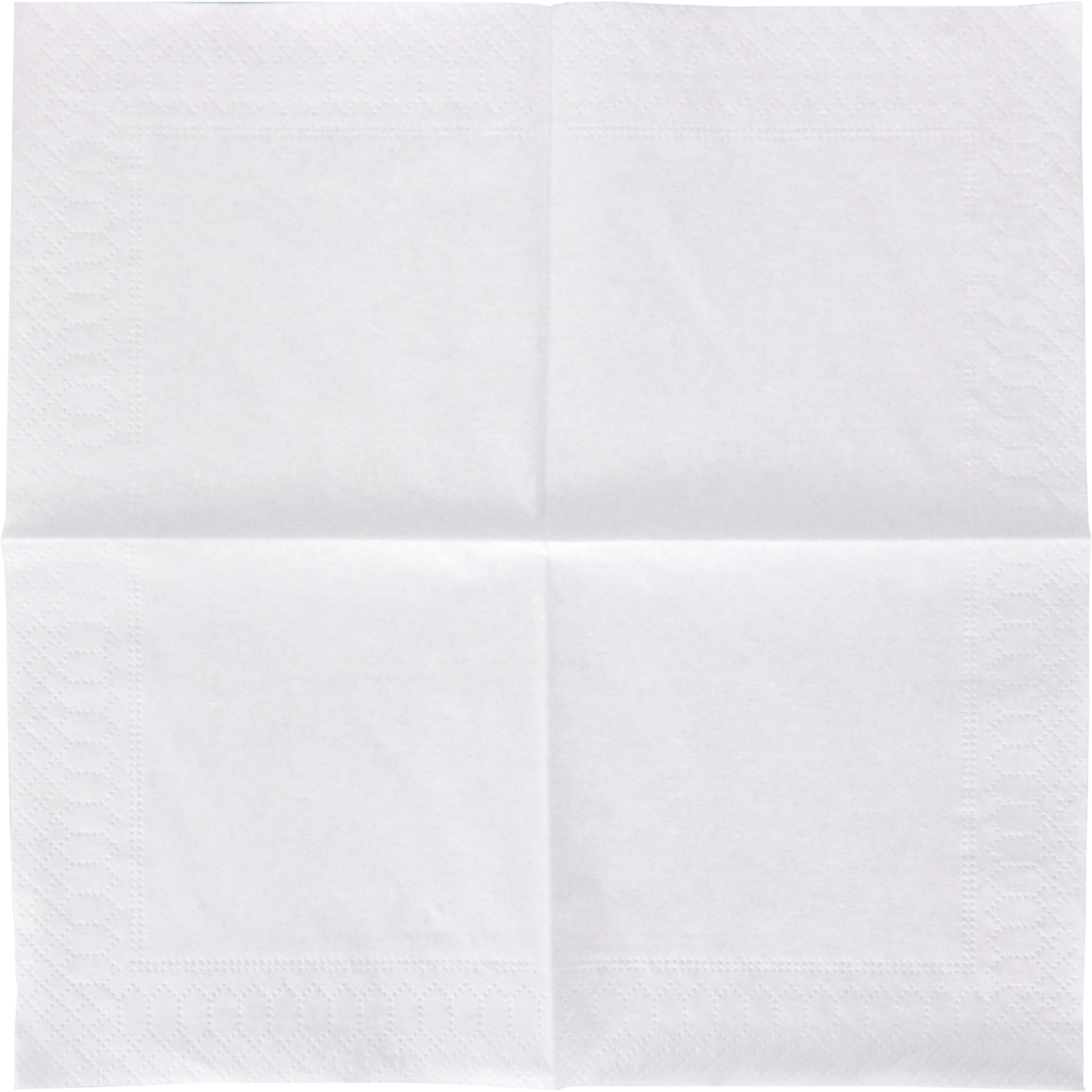 Servet, 1/4 vouw, 2-laags, 24x24cm, papier, wit