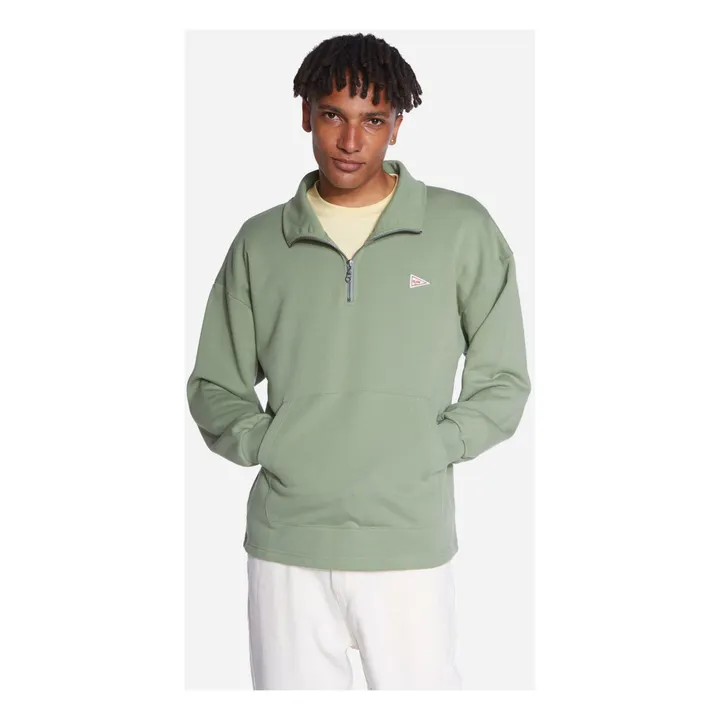 Olow Sweat Zippé Bernex Coton Bio | Sauge