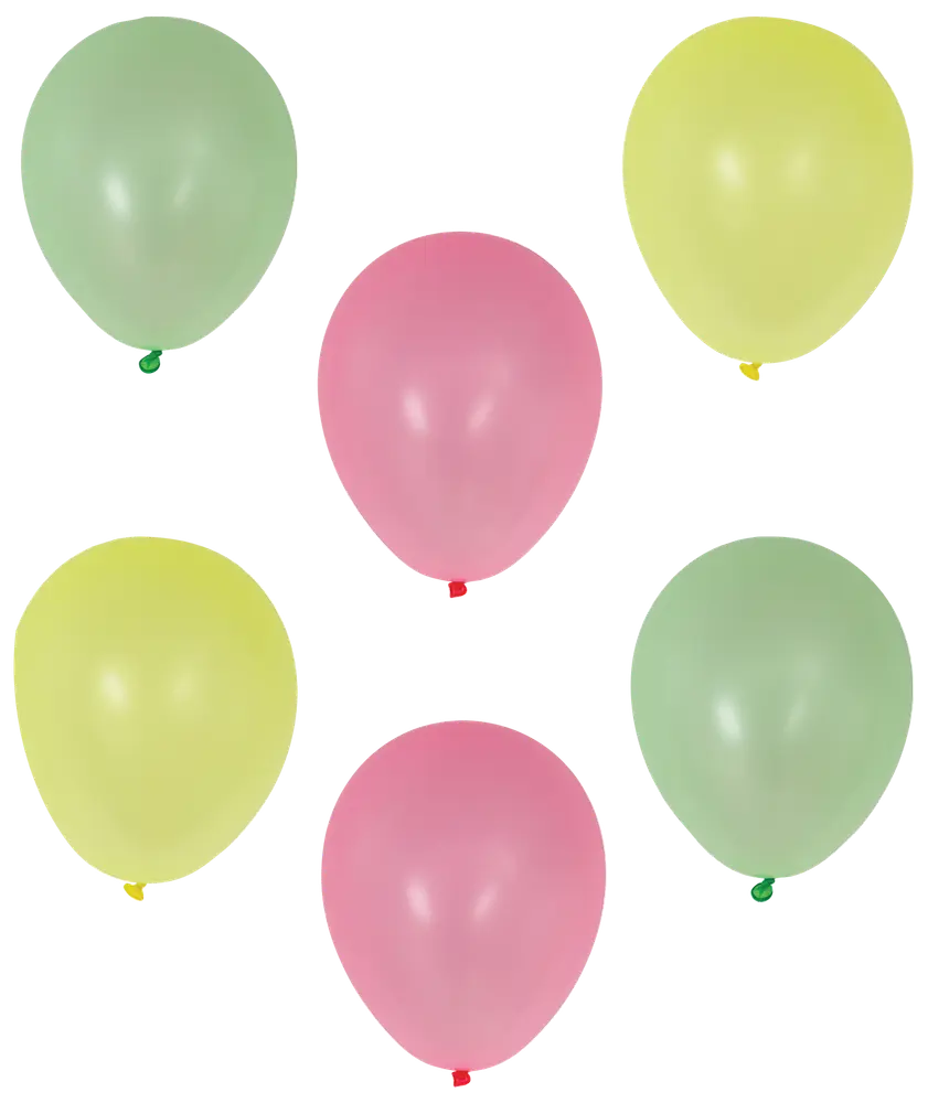 Latexballon 30 cm Neonfarver - 6-pak
