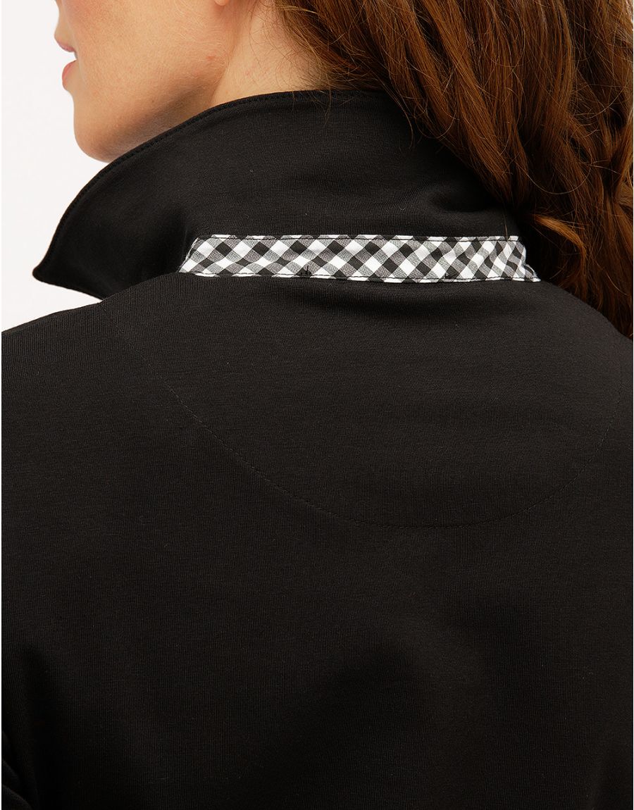 T-Shirt polo coton noir