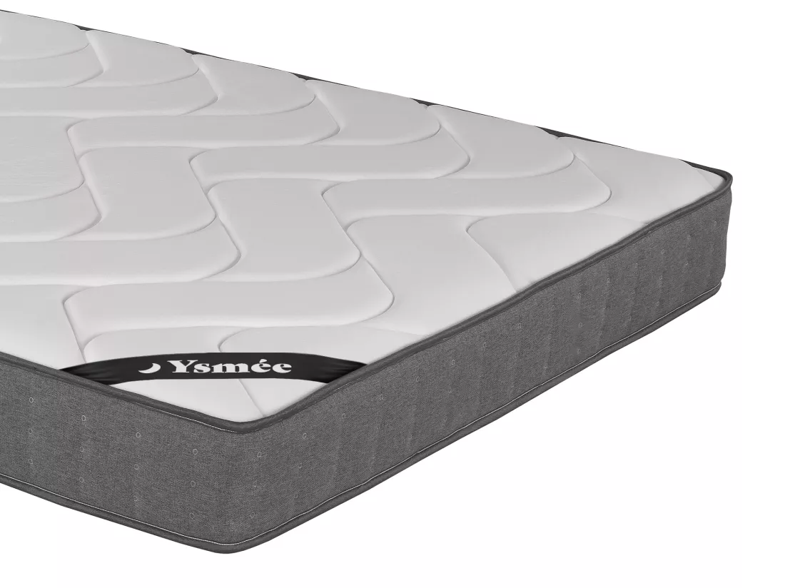 Ensemble 160 x 200 cm sommier déco en kit + matelas ressorts ensachés 5 zones accueil mémoire de forme ép.23cm - BABYLONE de YSMÉE