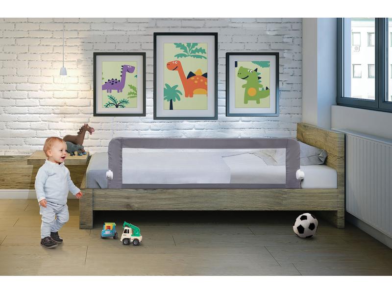 DREAMBABY Bettgitter Nicole Grau 150 x 50 cm Bettgitter mit hohem Fallschutz