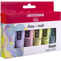 ROYAL TALENS Peinture acrylique AMSTERDAM Pastel, 6 x 20 ml