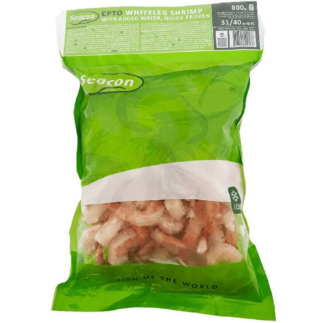 Seacon Vannamei CPTO Garnalen 31/40 800g Nettogewicht