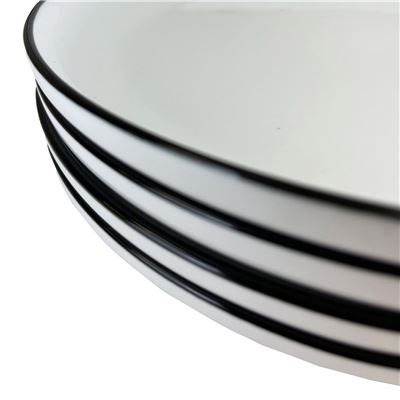 Vaisselle blanche et noire