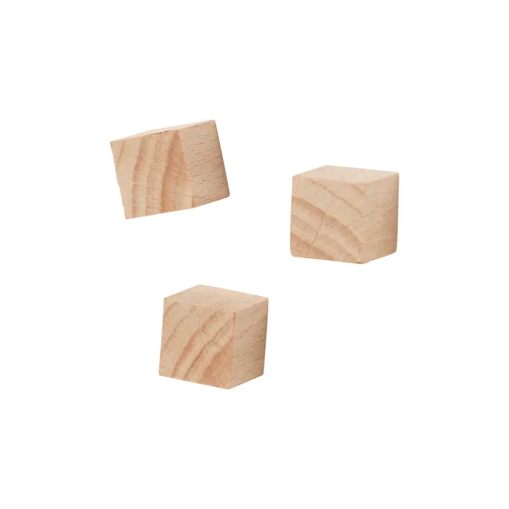 Whiteboard magneter Cube Wood - (3 stk.)