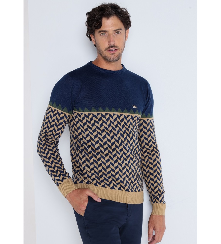 Victorio & Lucchino, camisa jacquard geométrica V&L Marine