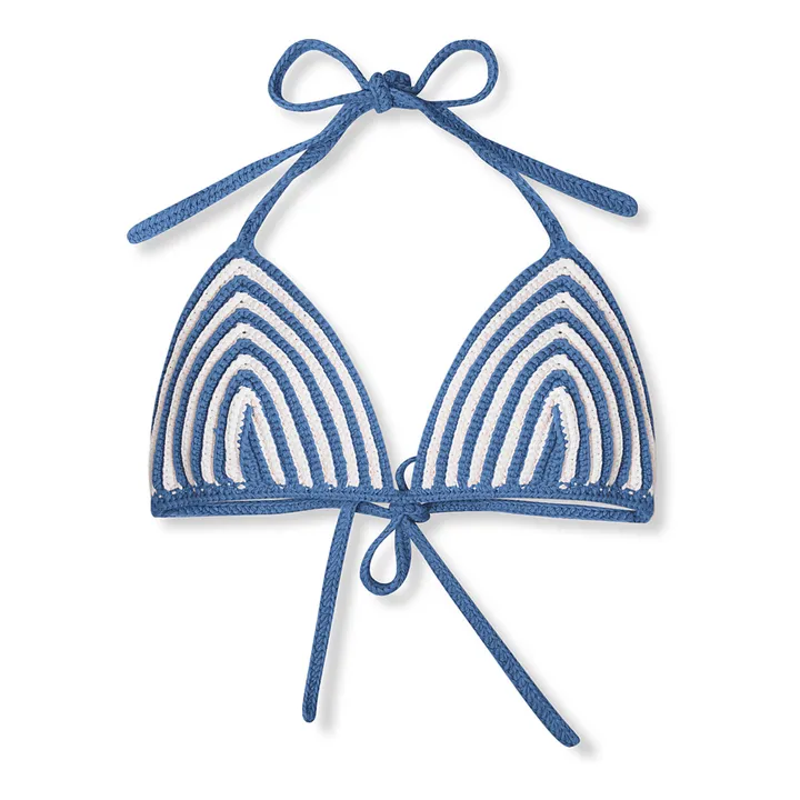 Zulu & Zephyr Haut de Maillot Rayé Crochet | Bleu