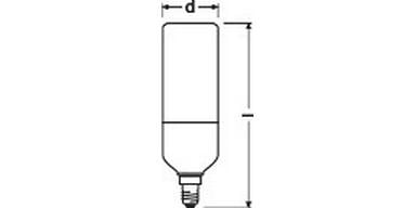 OSRAM Lampe Flame, 0.5W, E14 Warmweiss LED-Lampe, klassische Stabfrom