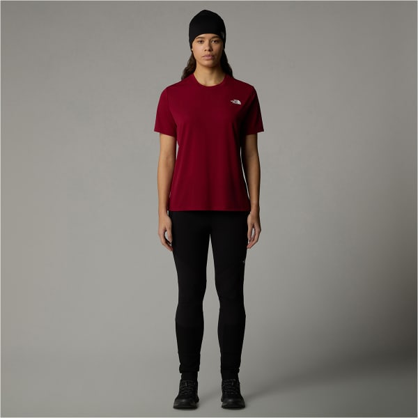 T-shirt randonnée THE NORTH FACE W TOPOGRAPHIC FOUNDATION S/S TEE BEETROOT