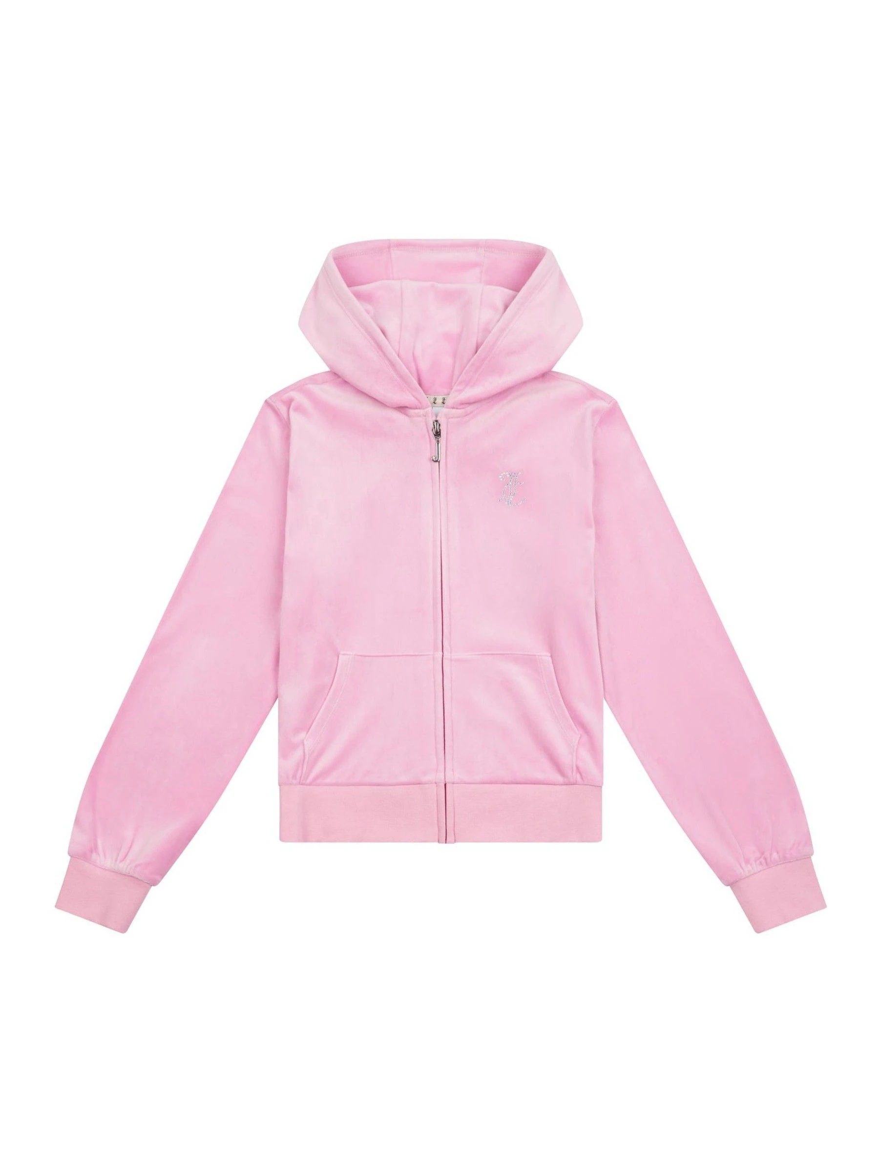 Roze/roestkleurig - Juicy Couture ruitvormige hoodie met rits