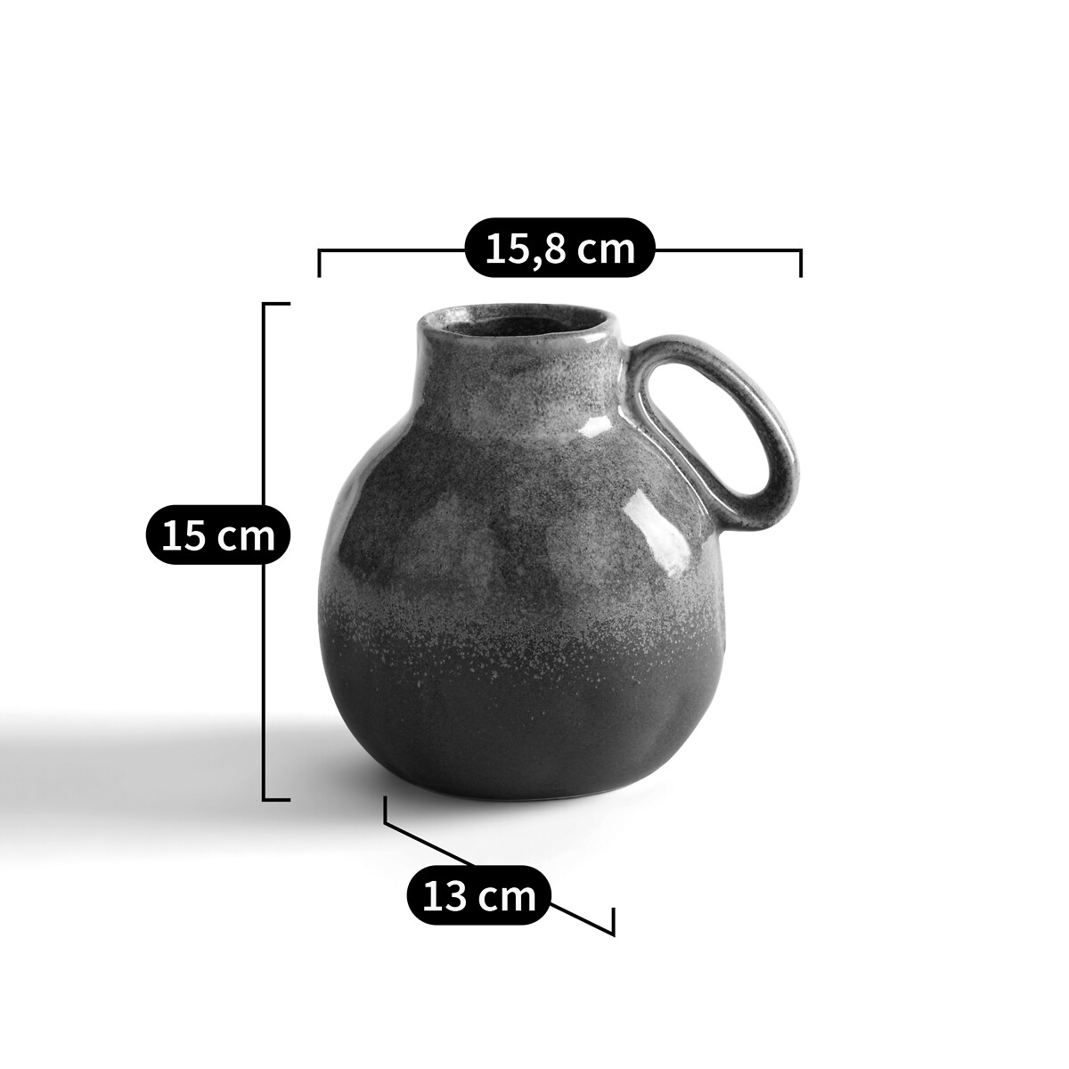 LA REDOUTE INTERIEURS<br>Vaso de cerâmica Alt.15 cm, Regona
