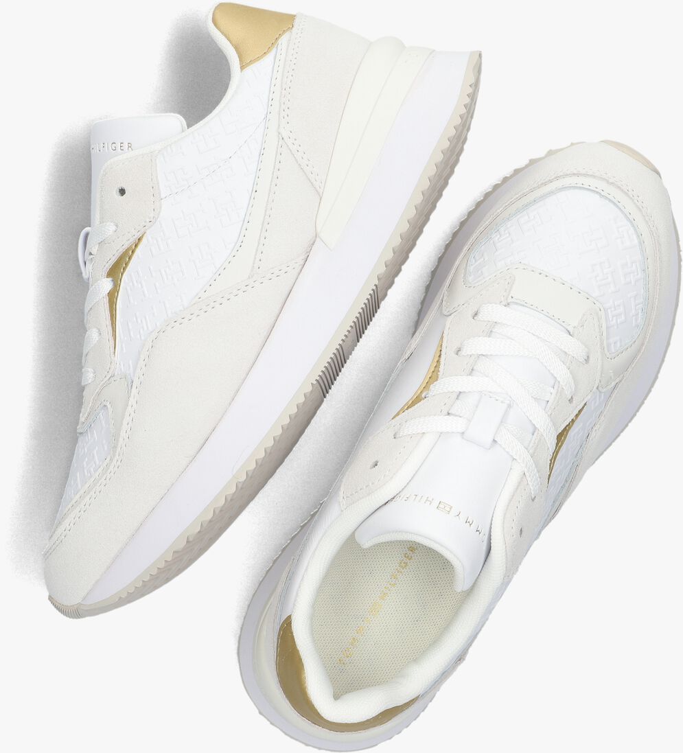 TOMMY HILFIGER witte tommy hilfiger lage sneakers lux monogram runner