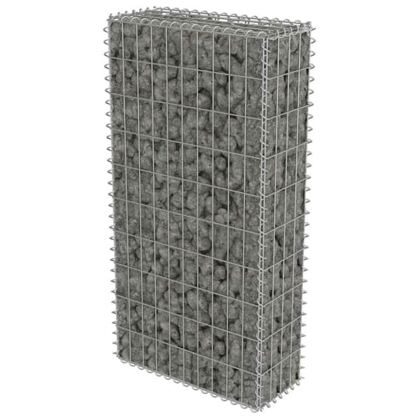 vidaXL Gabion med topp- og bunndekke galvanisert stål 50x20x100 cm