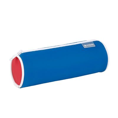 Trousse ronde Rubber - 1 compartiment - 4 coloris disponibles - Viquel