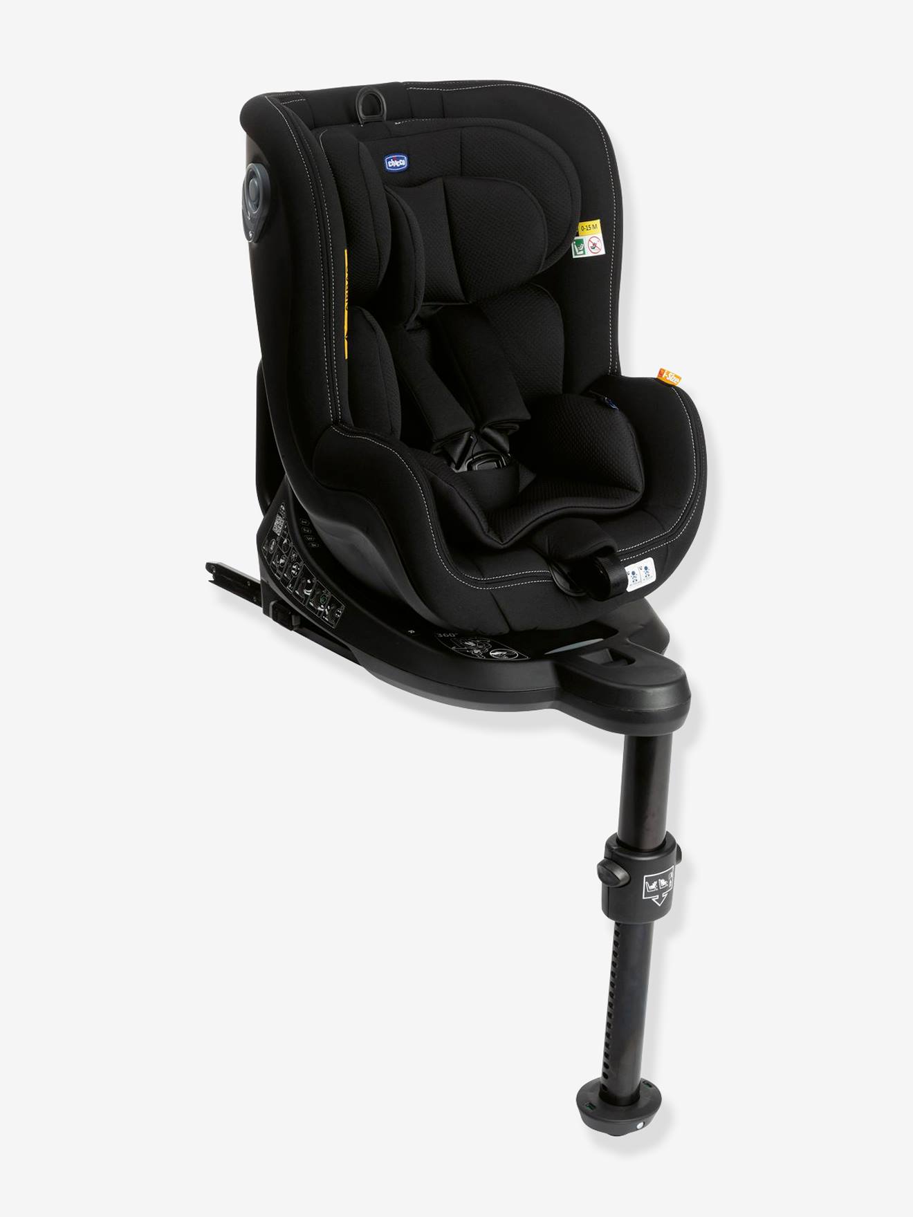 Cadeira auto giratória CHICCO Seat2Fit i-Size, 45 a 105 cm, equivalente ao grupo 0+/1, cinza