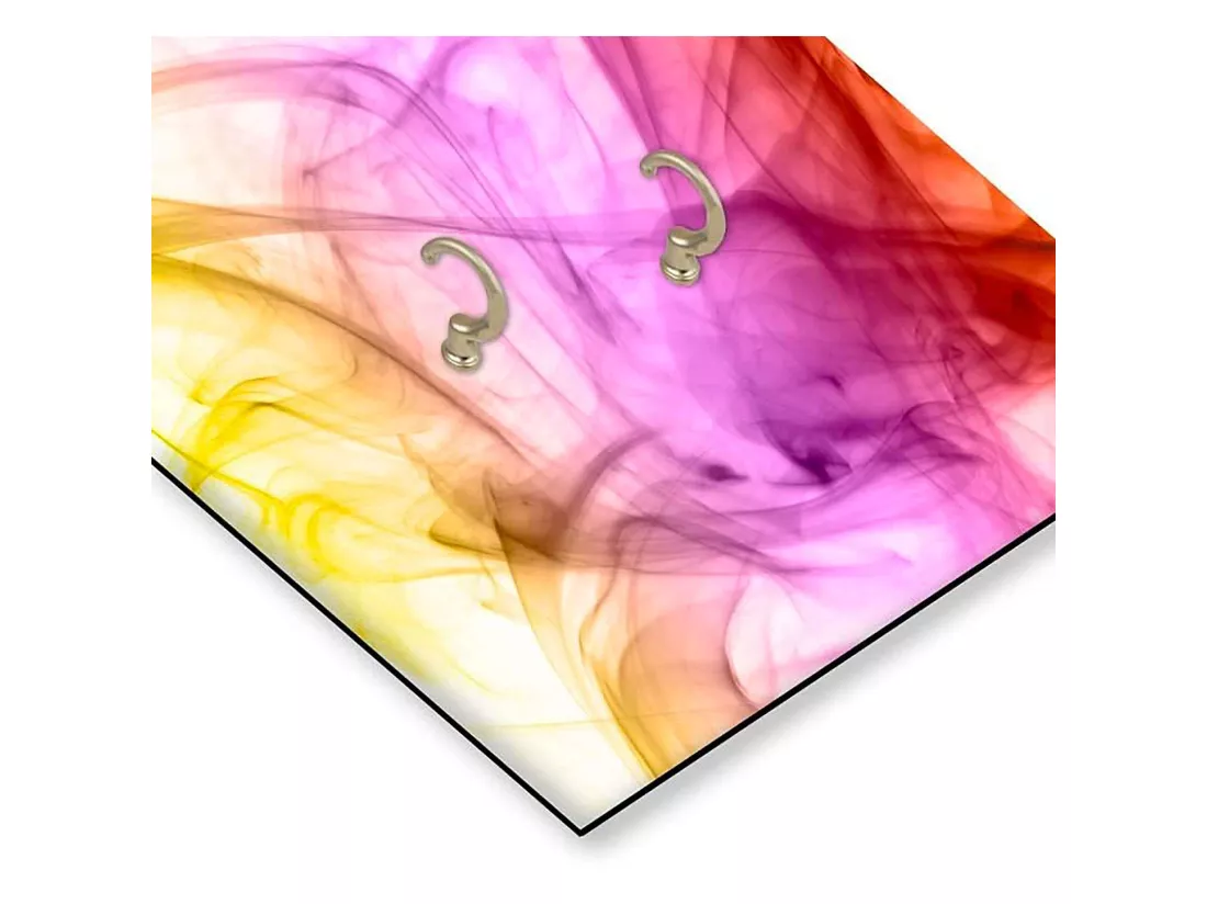 Horloge Murale Colorée avec Patères pour Fixation Facile - 40 x 118 cm