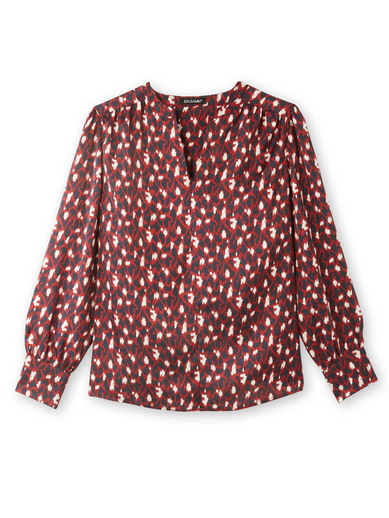 Blouse ample satinée
