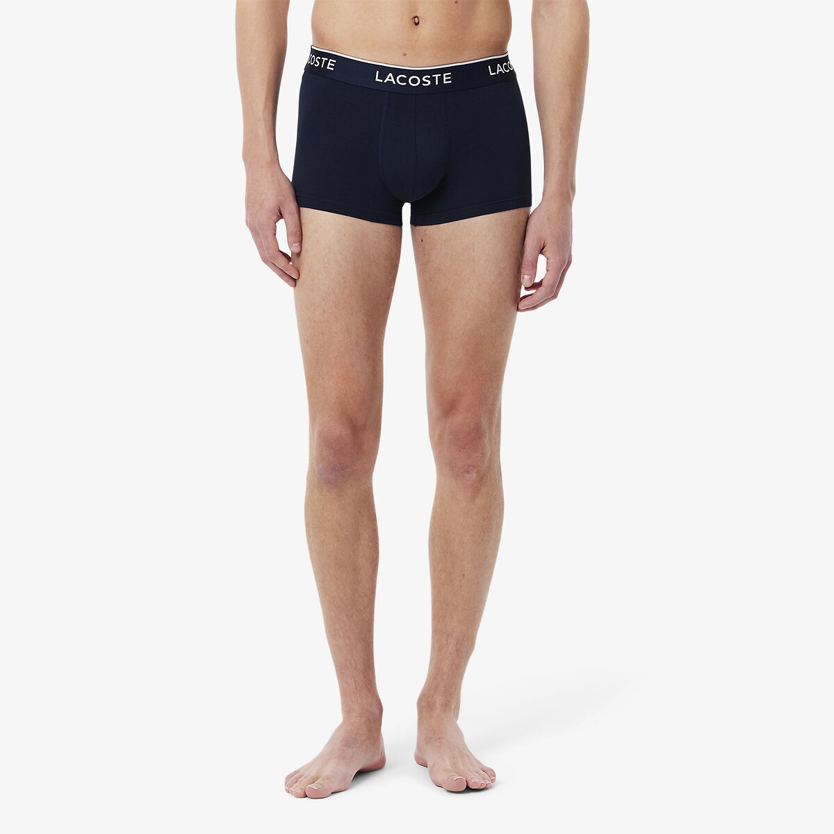 LACOSTE<br>Conjunto de 3 cuecas boxer de algodão elástico