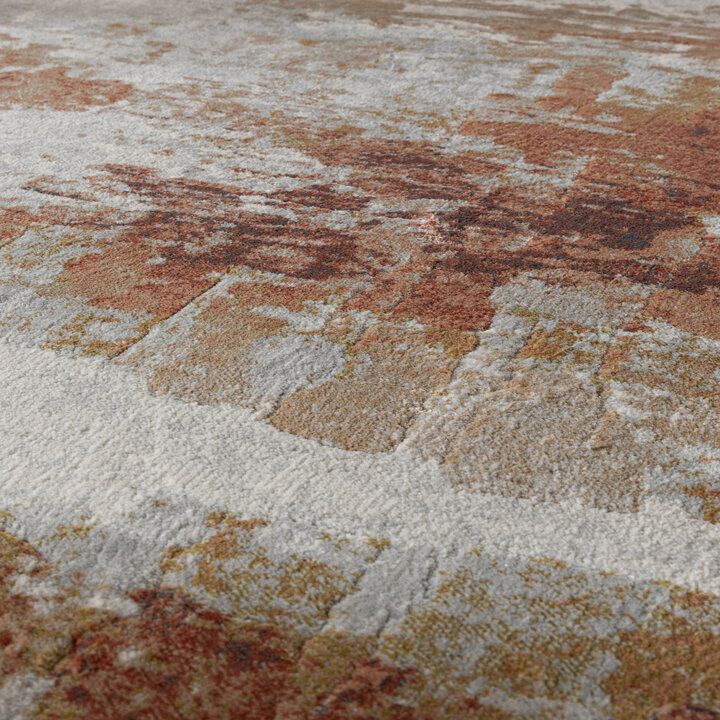 Luxe vloerkleed - Marnix Grunge Creme/Terra