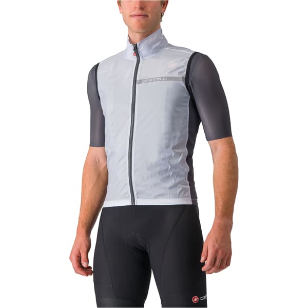 Veste vélo CASTELLI GILET SQUADRA STRETCH SILVER GREY/DARK GREY