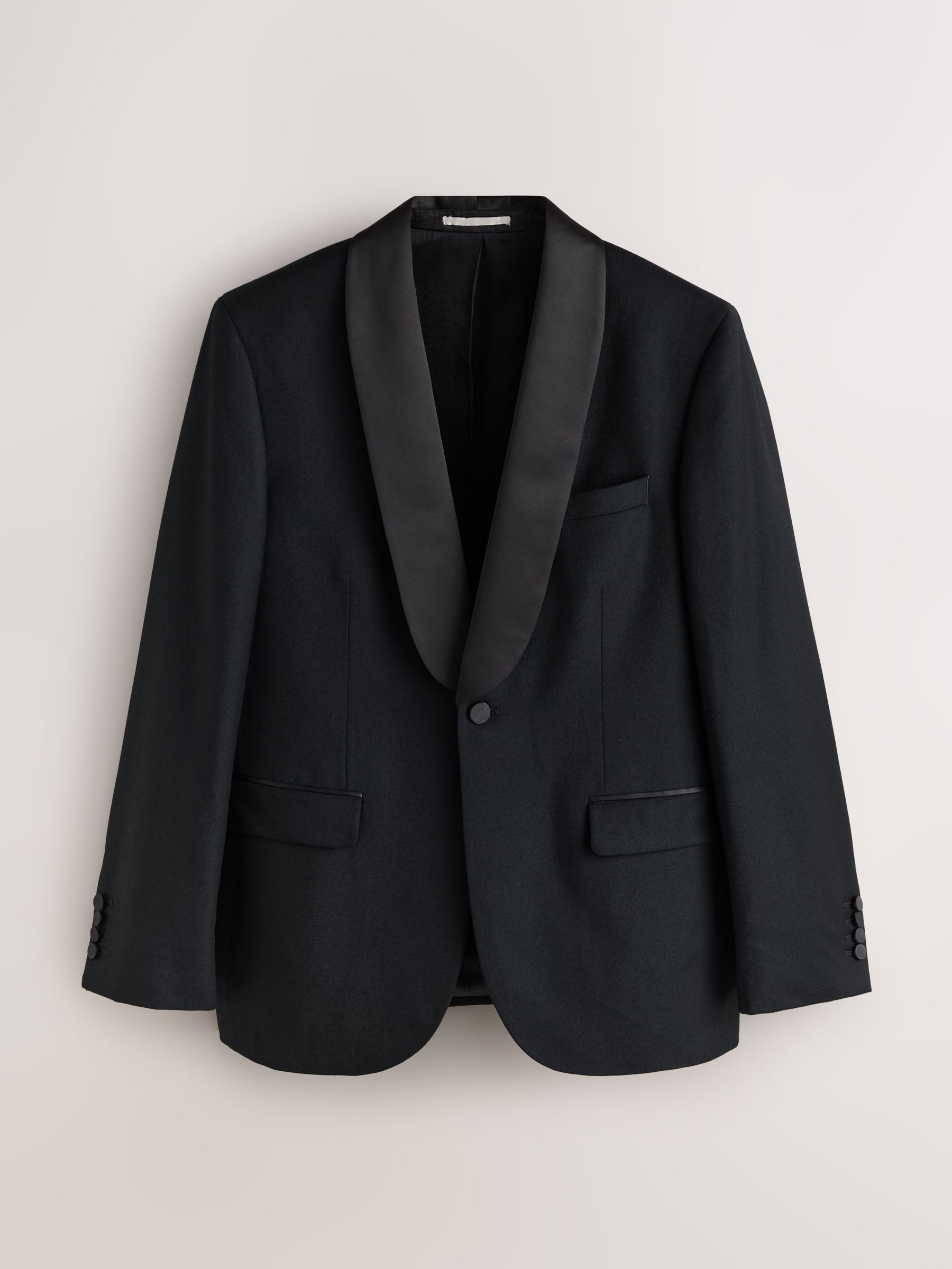 Zwart - Tailored Fit Signature Zignone Wool Cashmere Tuxedo Suit Jacket