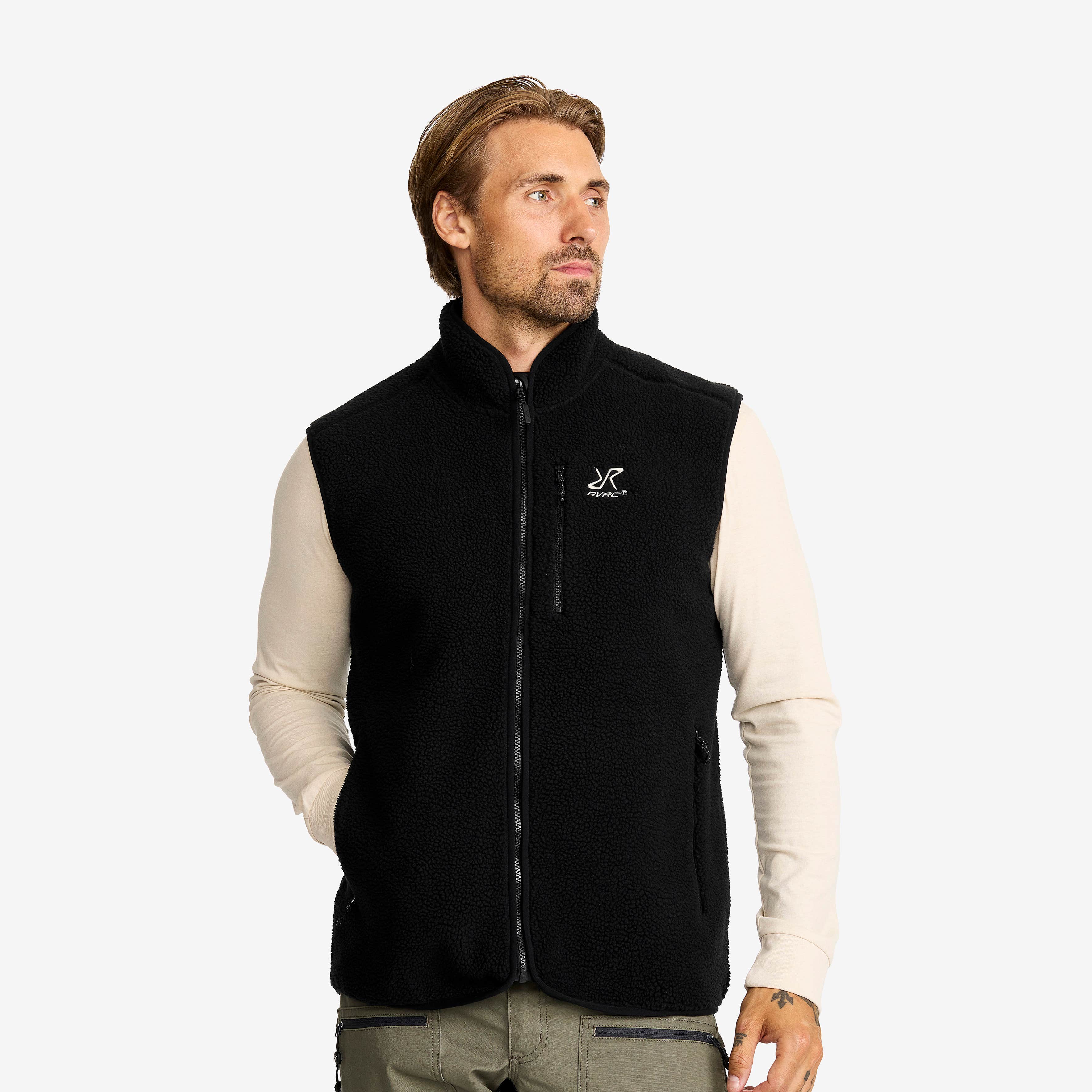 Canyon Full-zip Pile Fleece Vest Herre Black