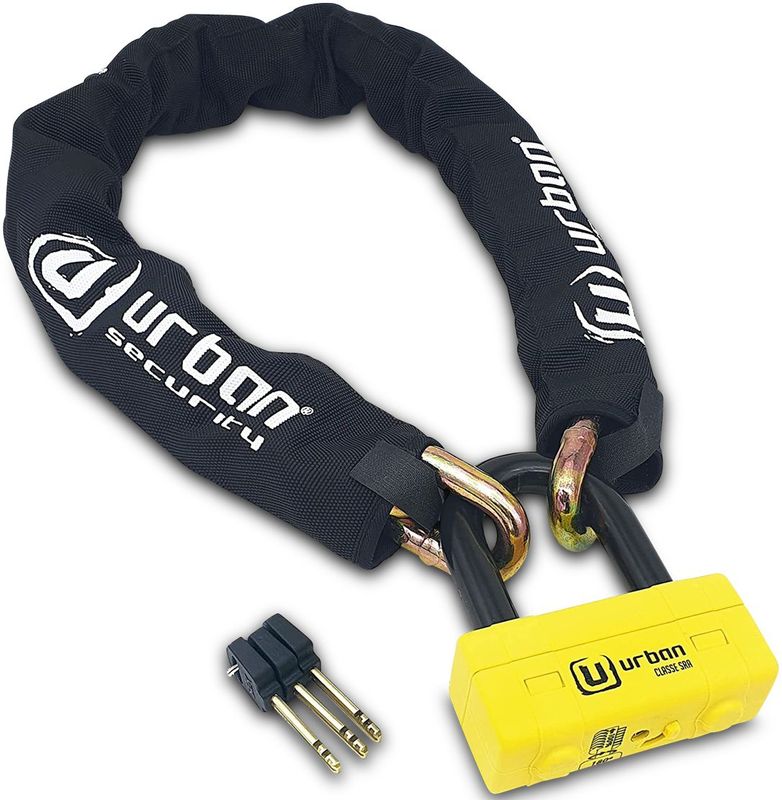 Urban - Security Chain Lock - Beugelslot - Zwart - Staal - 120 cm
