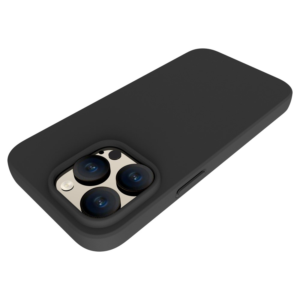 iPhone 15 Pro Gummi Case Hülle Matt - Schwarz