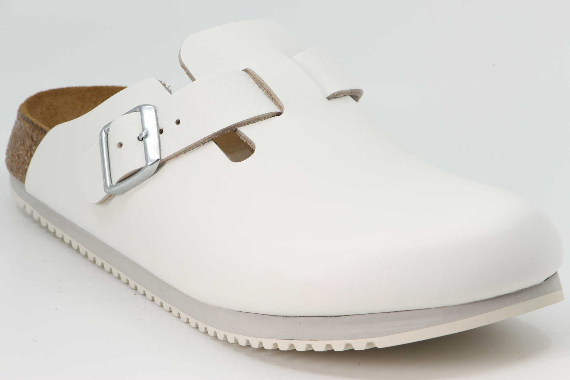 Birkenstock Boston schmal weiss