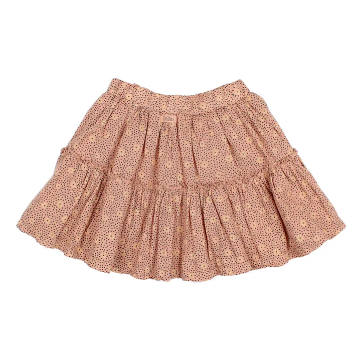 Búho Jupe Fleurie Voile de Coton | Rose