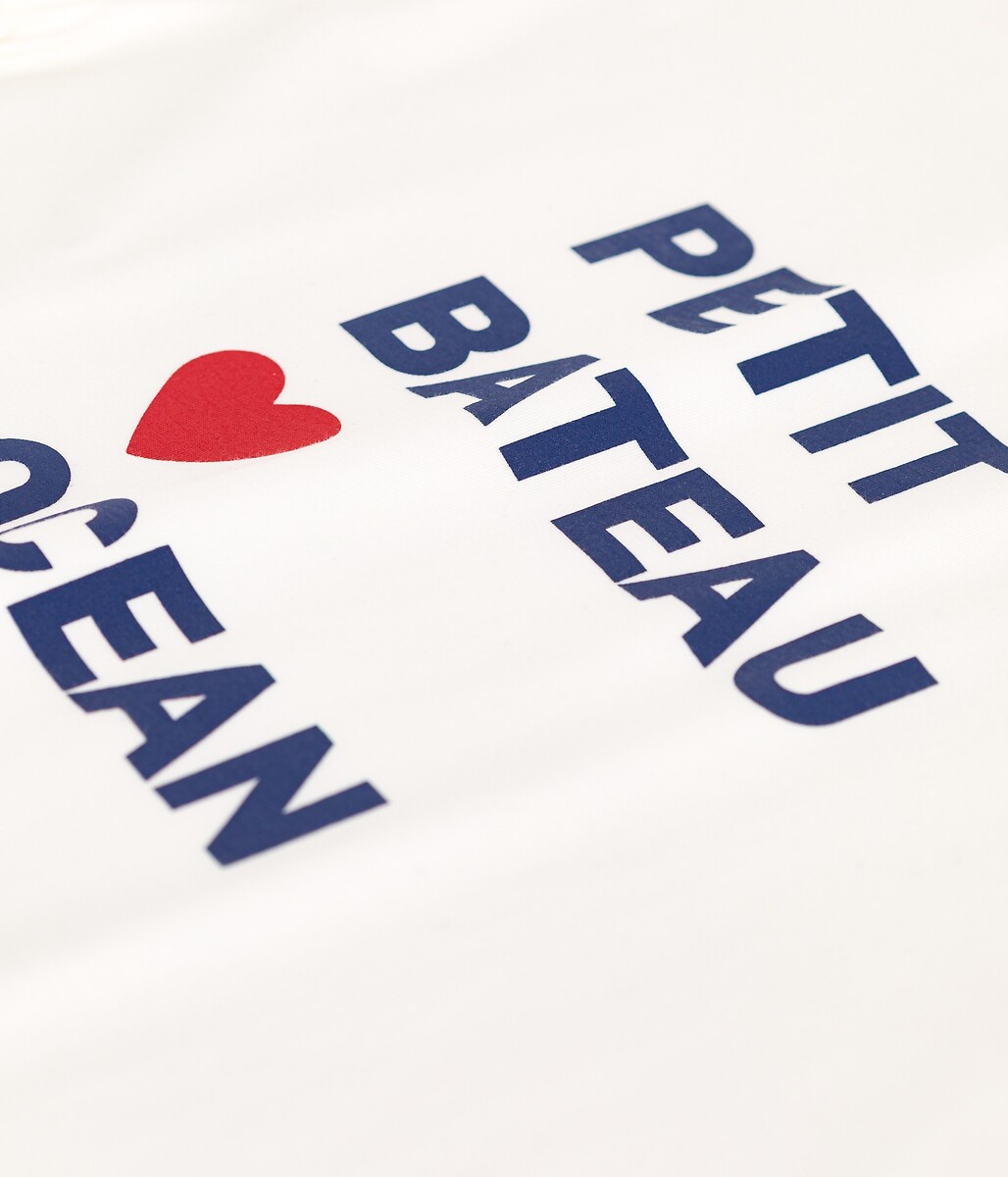 PETIT BATEAU<br>T-shirt com texto, Le Boxy