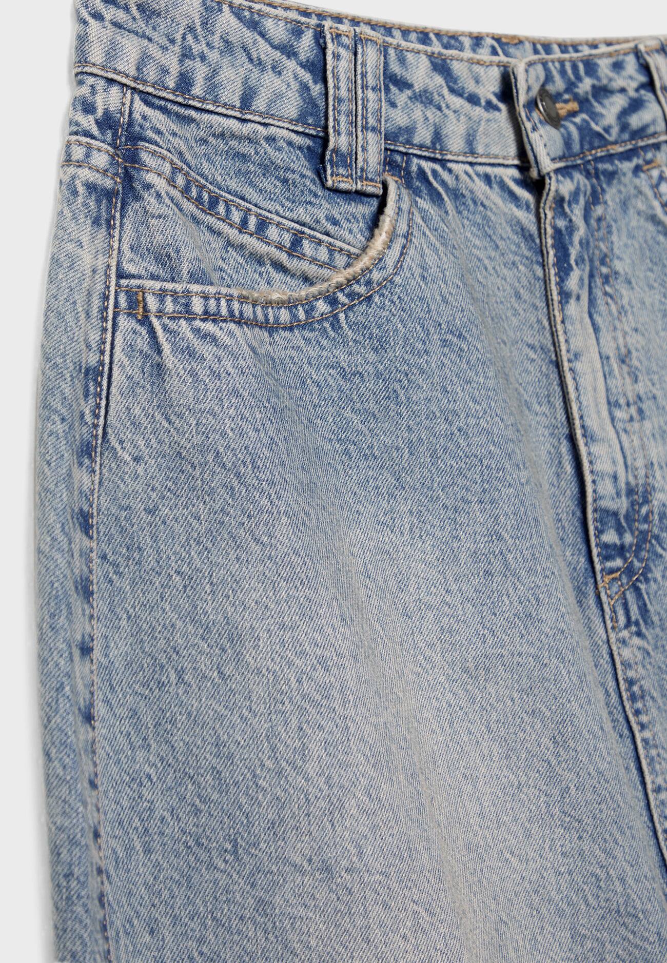 Saia longa de jeans