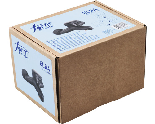 form&style ELBA badkraan, matzwart