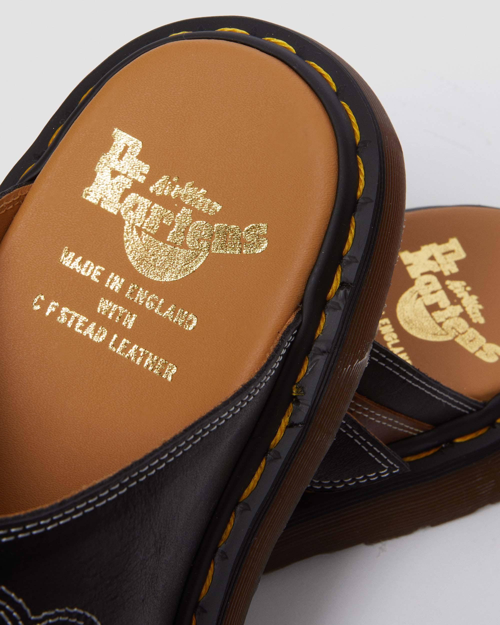 Dayne Made in England Leather & Suede Applique Slides