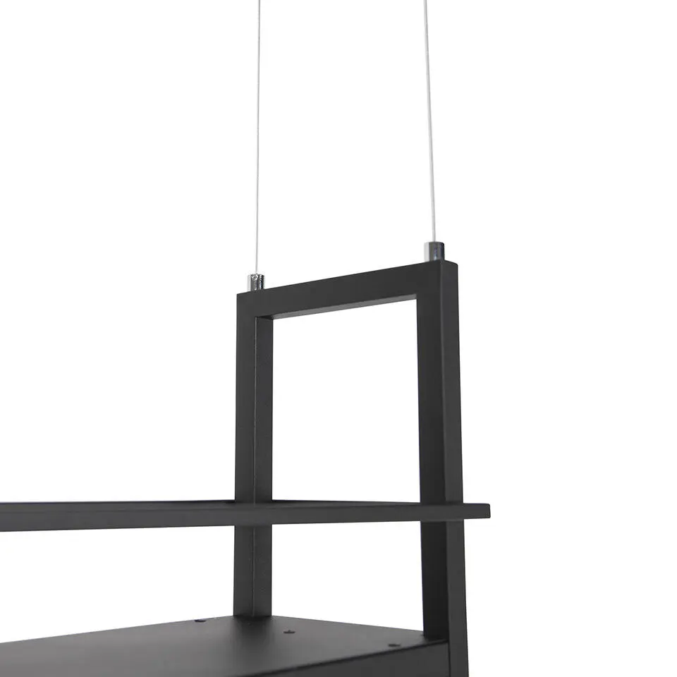 Qazqa hanglampen cage rack zwart e27