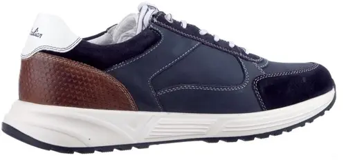Australian 15.1686.01-SKV Discover  maat 47 veterschoen blauw combi Calandschoen