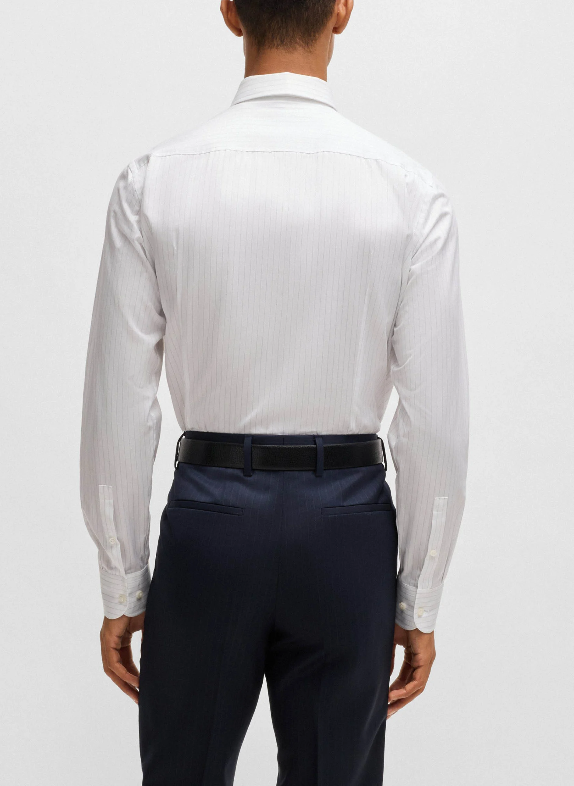 Chemise slim en coton | Blanc