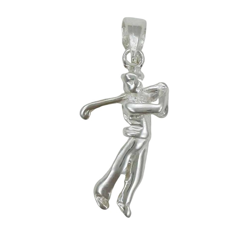 Pendentif joueur de golf - Argent massif