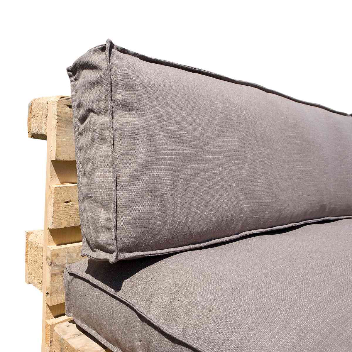 In the mood coussin de palette salvador - 120x80x12 cm - pe - taupe - set de 2